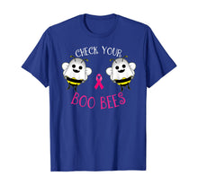 Load image into Gallery viewer, Breast Cancer Awareness Funny Check your Boo bees women T-Shirt