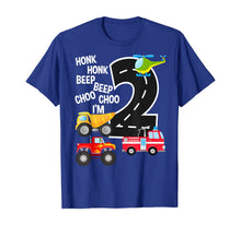 Load image into Gallery viewer, Kids Trucks 2nd Birthday Party Toddler I'm 2 Year Old Bday T-Shirt