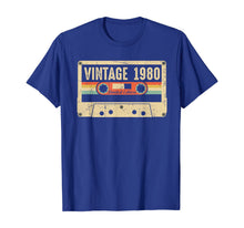 Load image into Gallery viewer, Vintage 1980 40 years Awesome 40th birthday Retro Cassette T-Shirt-258231