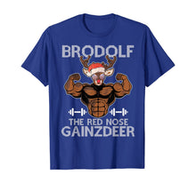 Load image into Gallery viewer, Brodolf The Red Nose Gainzdeer Tee Merry Liftmas Christmas T-Shirt