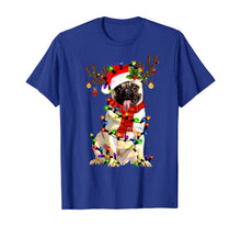 Load image into Gallery viewer, Funny Pug Dog Christmas Tee Reindeer Christmas Lights Pajama T-Shirt