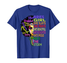Load image into Gallery viewer, Aries Girl She Slays & Prays - February March Birthday Gift T-Shirt-274410
