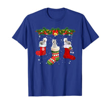 Load image into Gallery viewer, Three Westie Dog In Sock Christmas Santa Hat Xmas Dog T-Shirt