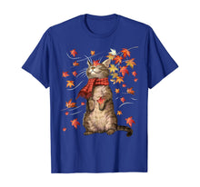 Load image into Gallery viewer, Funny Cat Leaf Fall Hello Autumn Funny Cat Kitten Lover Gift T-Shirt