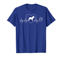 Load image into Gallery viewer, French Bulldog Heartbeat T-Shirt Dog Heart Paw Love Tee Gift