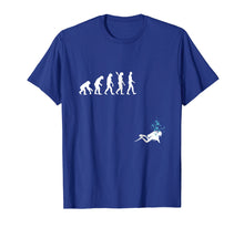 Load image into Gallery viewer, Evolution of Man Funny Scuba Diving T-Shirt