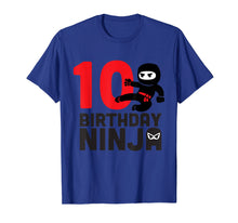 Load image into Gallery viewer, Ninja 10th Birthday T-shirt for 10 year olds