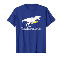 Load image into Gallery viewer, Teachersaurus Shirt, Funny Cute Dinosaur Teacher School Gift