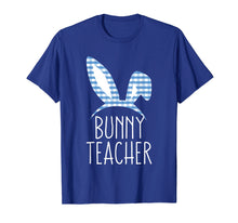 Load image into Gallery viewer, Bunny Teacher Gingham Check Bunny Headband Easter T Shirt