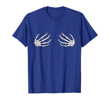 Load image into Gallery viewer, Halloween Womens Boob Skeleton Hand Shirt