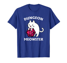 Load image into Gallery viewer, Dungeon Meowster Funny DnD Tabletop Gamer Cat D20 Tshirt