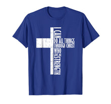 Load image into Gallery viewer, Christian Religious TShirt Philippians 4:13 I Can Do Cross