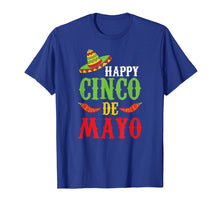 Load image into Gallery viewer, Happy Cinco De Mayo Sombrero Peppers T-Shirt