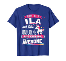 Load image into Gallery viewer, Ila Forename Prename First Given Name Unicorn T-Shirt