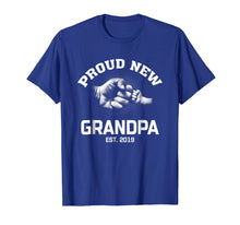 Load image into Gallery viewer, Mens Proud New Grandpa EST 2019 Gift Shirt Father's Day