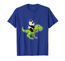 Load image into Gallery viewer, Panda Riding a T-Rex dinosaurs T-Shirt