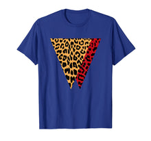 Load image into Gallery viewer, Red And Regular Leopard Print T-Shirt In Triangle
