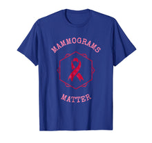Load image into Gallery viewer, MAMMOGRAMS MATTER BREAST CANCER AWARENESS PINK RIBBON SHIRT