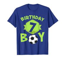 Load image into Gallery viewer, 7th Birthday Soccer T-Shirt For Boys Kids