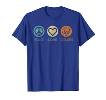 Load image into Gallery viewer, Vintage Peace Love Golden Retriever Tshirt Dog Lover Gifts