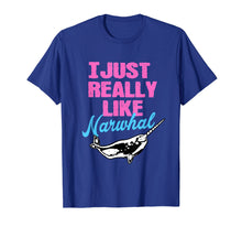 Load image into Gallery viewer, I Just Really Like Narwhal Shirt Granddaughter Pink Girlish