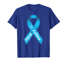 Load image into Gallery viewer, Asthma and Allergies Light Blue Awareness Ribbon T Shirt