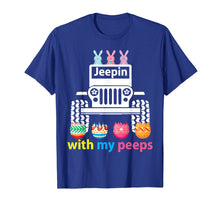 Load image into Gallery viewer, Jeepin with my peeps Rabbit Riding Jeep Eggs Easter Tshirt