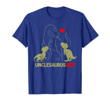 Load image into Gallery viewer, Unclesaurus Tshirt T rex Uncle I happy have two kid shirt gi