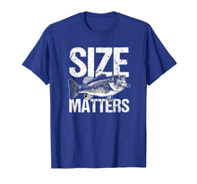 Load image into Gallery viewer, Size Fish Matters Funny Bass Fishing Humor T-Shirt