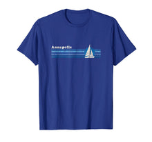Load image into Gallery viewer, Annapolis MD T-Shirt Vintage 80s Sailboat Sunset Tee