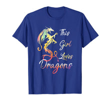 Load image into Gallery viewer, Cute Girls Clothing - This Girl Loves Dragons Fun T shirt