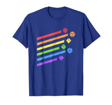 Load image into Gallery viewer, Minimalist Polyhedral Dice Set Colors D20 Collector T-Shirt