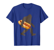Load image into Gallery viewer, Bigfoot Carrying hotdog T Shirt, Funny Sasquatch Gift