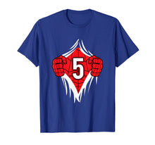 Load image into Gallery viewer, Superhero Comic Birthday T Shirt 5 Year Old