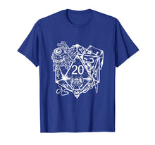 Load image into Gallery viewer, Role Playing Dungeons Gift Shirt Dice Art D20 RPG Fantasy