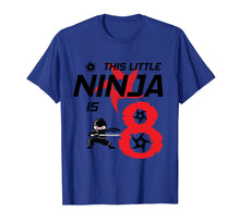 Load image into Gallery viewer, 8th Birthday Ninja Party 8 Year Old Birthday Shirt for Kids
