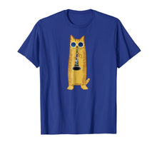 Load image into Gallery viewer, Cool Cat Playing The Clarinet Hippy Hipster Kitty tShirt