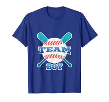 Load image into Gallery viewer, Baby Gender Reveal Party | Team Boy, Blue Baseball Theme Tee