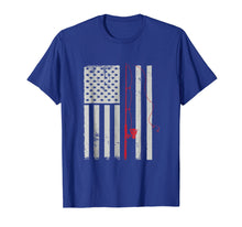 Load image into Gallery viewer, American Flag Patriotic Fishing Pole Outdoorsman T-Shirt