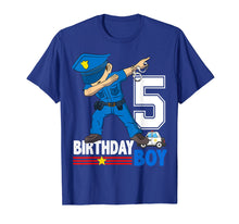 Load image into Gallery viewer, Kids 5 Years Old Police Birthday Shirt Officer Cop Car 5th