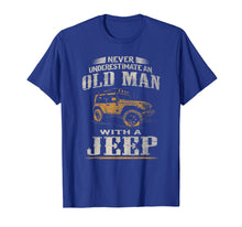 Load image into Gallery viewer, Mens Vintage Never Underestimate an Old Man with Jeeps T shirt
