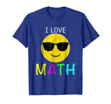 Load image into Gallery viewer, I LOVE MATH TSHIRT FOR TEACHERS EMOJI HEARTS LOVE