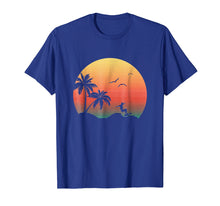 Load image into Gallery viewer, Summer Sunset Graphic Icon Surfer Ocean Palm Trees T-Shirt