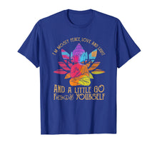 Load image into Gallery viewer, I'm Mostly Peace Love And Light And A Little Go Yoga T-Shirt