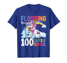 Load image into Gallery viewer, Flossing through 100 Days of School Flossing Unicorn Shirt