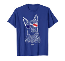 Load image into Gallery viewer, Australian Cattle Dog American Flag Blue Heeler T Shirt