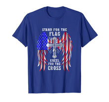 Load image into Gallery viewer, Stand for the Flag Kneel for the Cross Christian T-Shirt