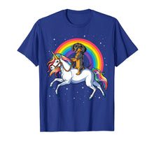Load image into Gallery viewer, Dachshund Unicorn T shirt Girls Space Galaxy Rainbow Dog Tee
