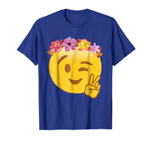 Load image into Gallery viewer, Peace Emoji Laughing Flower Crown T-Shirt