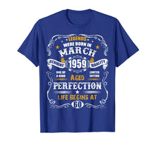 Load image into Gallery viewer, March 1959 60th Birthday T-Shirt Vintage 60 Years Old Gift
